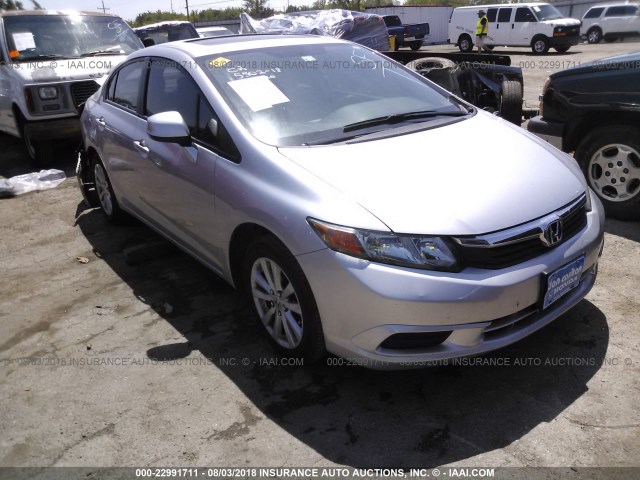 19XFB2F92CE093315 - 2012 HONDA CIVIC EXL SILVER photo 1