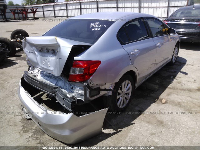 19XFB2F92CE093315 - 2012 HONDA CIVIC EXL SILVER photo 4