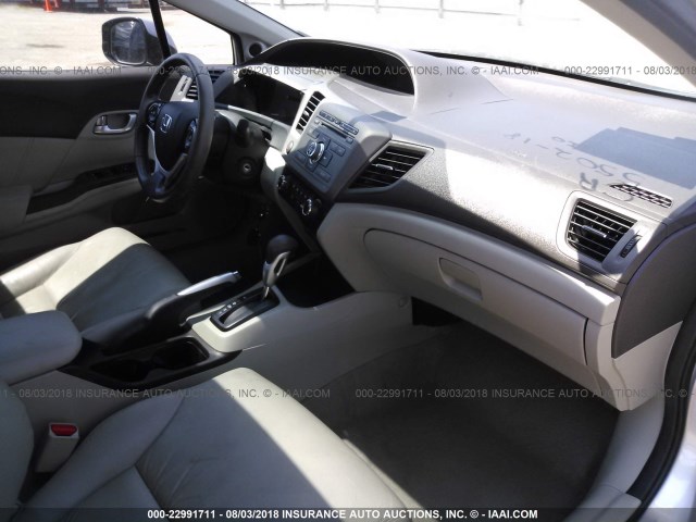 19XFB2F92CE093315 - 2012 HONDA CIVIC EXL SILVER photo 5