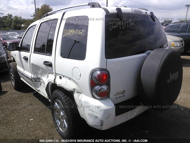 1J4GL58K65W597193 - 2005 JEEP LIBERTY LIMITED WHITE photo 3