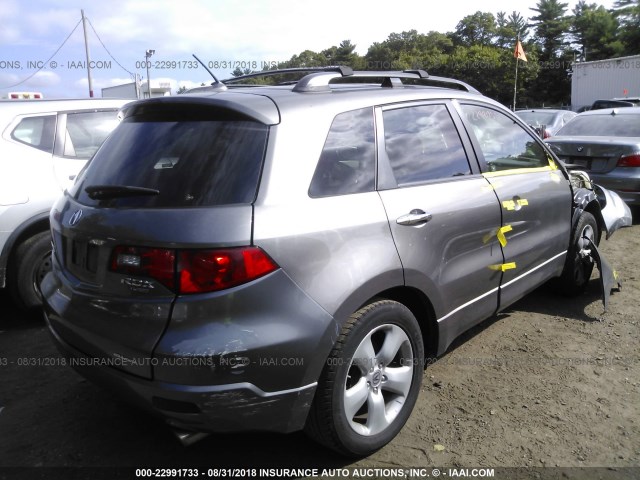 5J8TB18558A015159 - 2008 ACURA RDX TECHNOLOGY GRAY photo 4