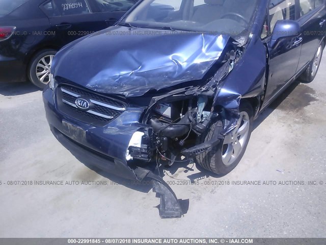 KNAFG526887173527 - 2008 KIA RONDO LX/EX BLUE photo 6