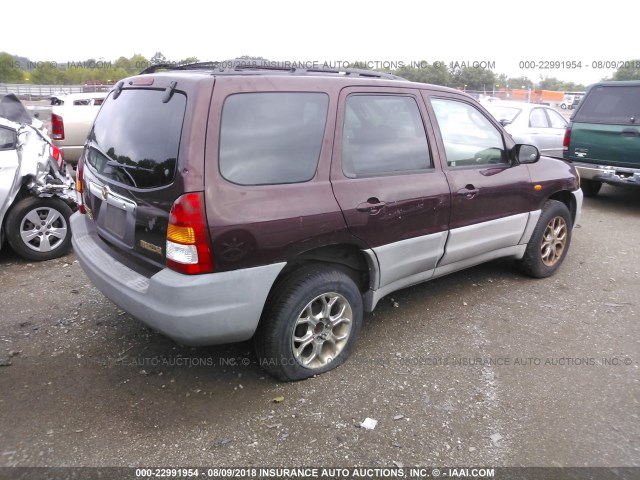 4F2YU07B01KM52342 - 2001 MAZDA TRIBUTE DX 棕色 照片 4