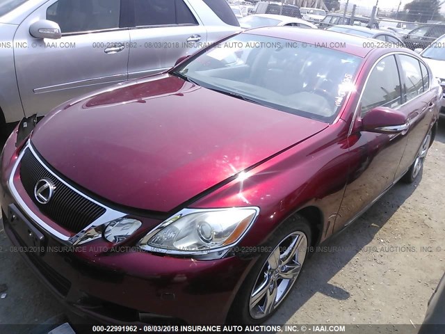 JTHBE96SX80035615 - 2008 LEXUS GS 350 RED photo 2