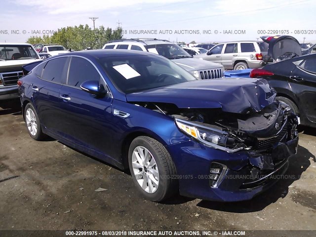 5XXGT4L3XJG242426 - 2018 KIA OPTIMA LX/S BLUE photo 1