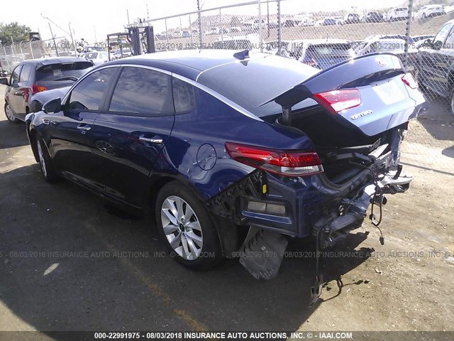 5XXGT4L3XJG242426 - 2018 KIA OPTIMA LX/S BLUE photo 3