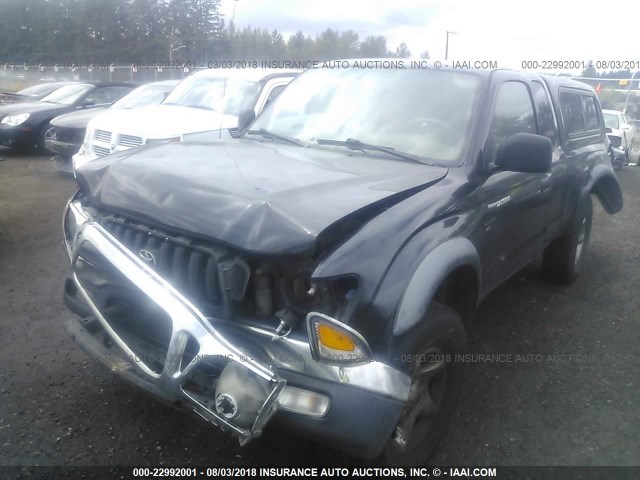 5TEWN72N02Z023164 - 2002 TOYOTA TACOMA XTRACAB BLACK photo 6