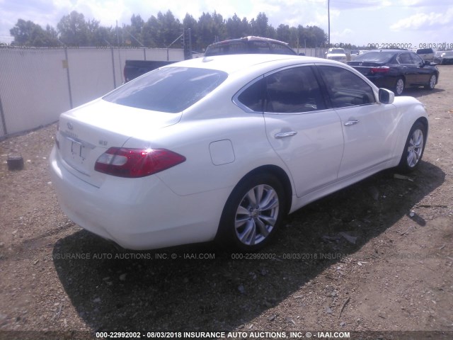 JN1BY1AP0BM323658 - 2011 INFINITI M37 WHITE photo 4