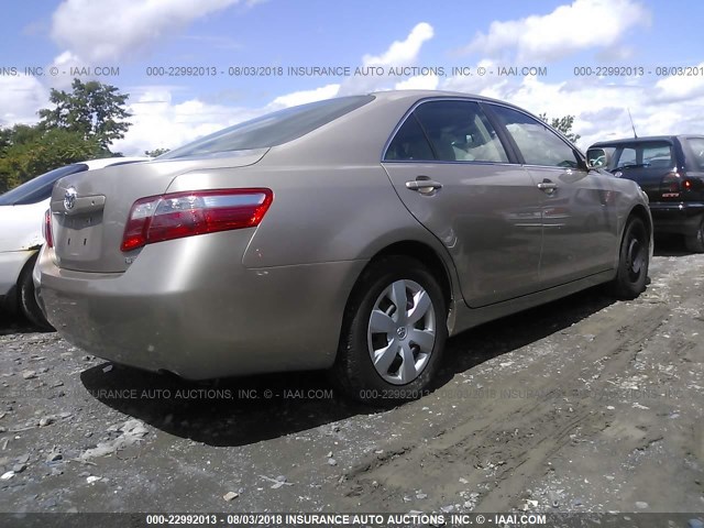 4T1BE46K68U196231 - 2008 TOYOTA CAMRY CE/LE/XLE/SE GOLD photo 4