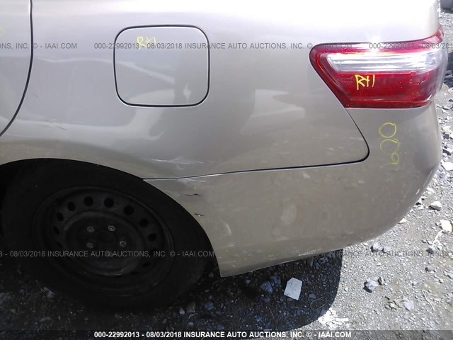 4T1BE46K68U196231 - 2008 TOYOTA CAMRY CE/LE/XLE/SE GOLD photo 6