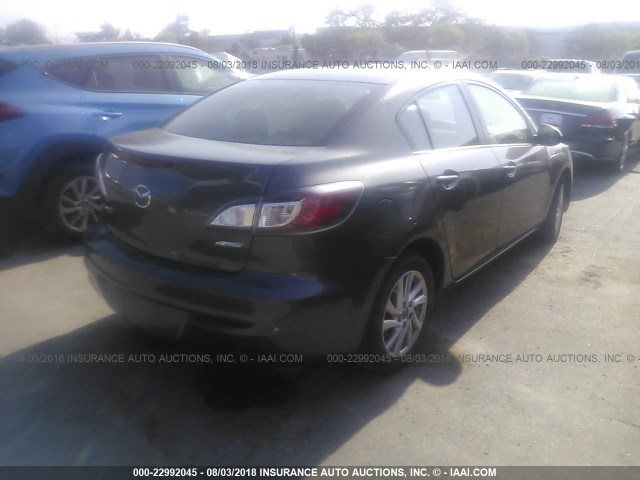 JM1BL1WPXD1783855 - 2013 MAZDA 3 I GRAY photo 4