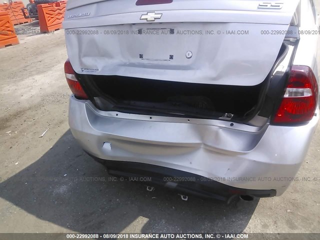 1G1ZW53166F238151 - 2006 CHEVROLET MALIBU SS Gümüş foto 6