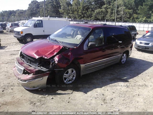 2FMZA534X2BA45931 - 2002 FORD WINDSTAR SEL RED photo 2