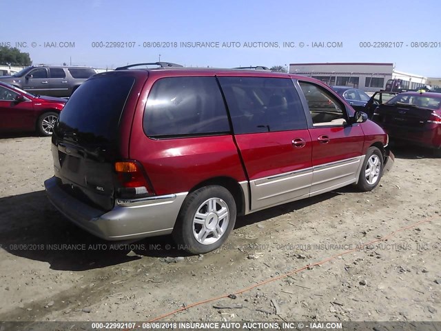 2FMZA534X2BA45931 - 2002 FORD WINDSTAR SEL RED photo 4