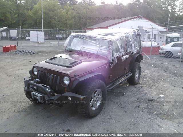 1J4BA3H16AL124031 - 2010 JEEP WRANGLER UNLIMITE SPORT BURGUNDY photo 6