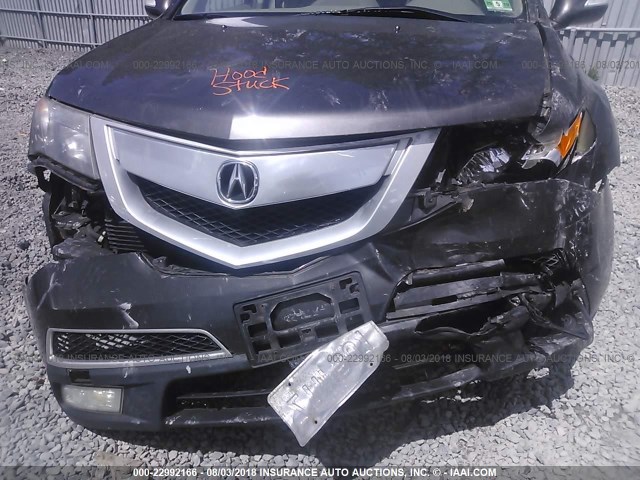 2HNYD2H6XAH519320 - 2010 ACURA MDX TECHNOLOGY GRAY photo 6