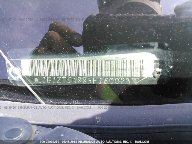 1G1ZT54885F160023 - 2005 CHEVROLET MALIBU LS ლურჯი ფოტო 9