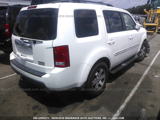 5FNYF48989B029417 - 2009 HONDA PILOT TOURING WHITE photo 4