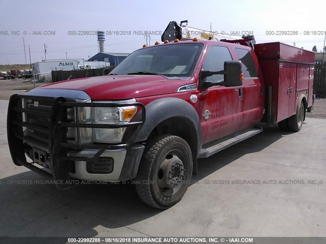 1FD0W5HT3EEB68859 - 2014 FORD F550 SUPER DUTY RED photo 2