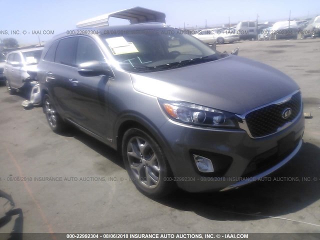 5XYPKDA52GG102916 - 2016 KIA SORENTO SX/SX LIMITED GRAY photo 1