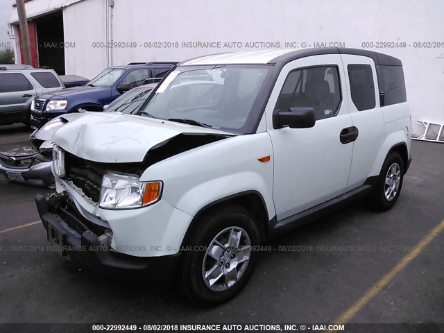 5J6YH28319L003128 - 2009 HONDA ELEMENT LX WHITE photo 2