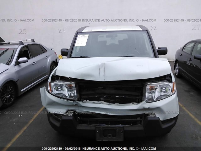 5J6YH28319L003128 - 2009 HONDA ELEMENT LX WHITE photo 6