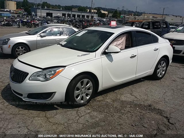 2G4GM5ER4E9169809 - 2014 BUICK REGAL PREMIUM WHITE photo 2