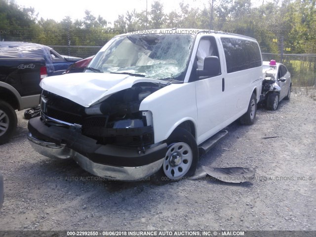 1GNSGCF44E1150380 - 2014 CHEVROLET EXPRESS G1500 LT WHITE photo 2