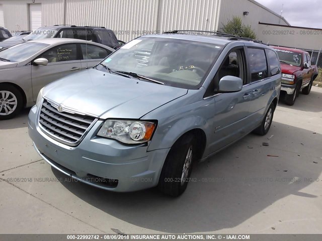 2A8HR54P08R768049 - 2008 CHRYSLER TOWN & COUNTRY TOURING Light Blue photo 2