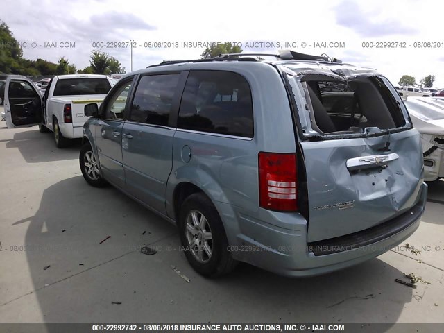 2A8HR54P08R768049 - 2008 CHRYSLER TOWN & COUNTRY TOURING Light Blue photo 3