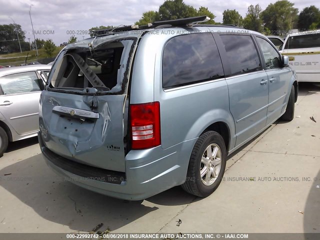 2A8HR54P08R768049 - 2008 CHRYSLER TOWN & COUNTRY TOURING Light Blue photo 4