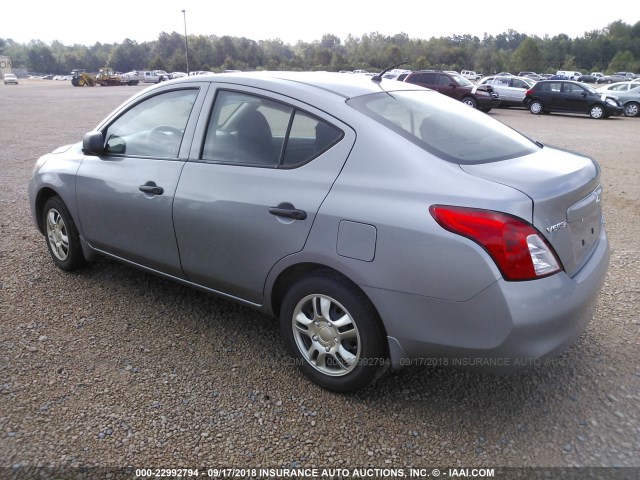 3N1CN7AP2CL918622 - 2012 NISSAN VERSA S/SV/SL GRAY photo 3