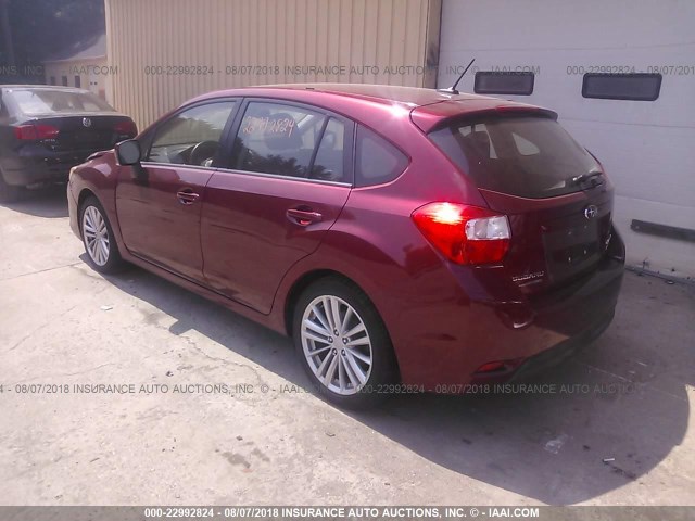 JF1GPAE68CH227137 - 2012 SUBARU IMPREZA PREMIUM RED photo 3