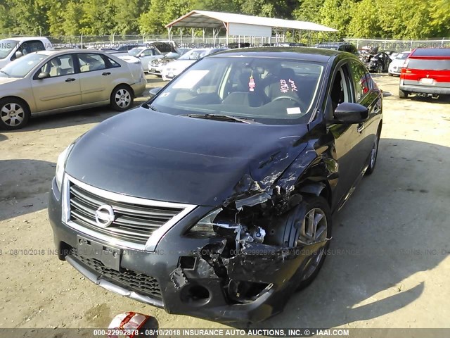 3N1AB7AP5DL723017 - 2013 NISSAN SENTRA S/SV/SR/SL BLACK photo 2