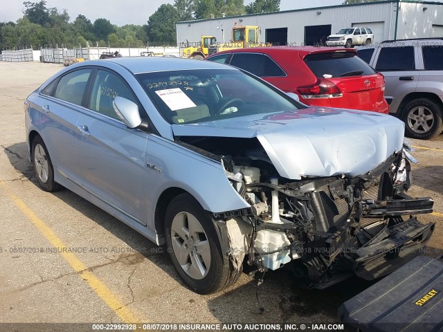 KMHEC4A48CA028371 - 2012 HYUNDAI SONATA HYBRID Light Blue photo 1