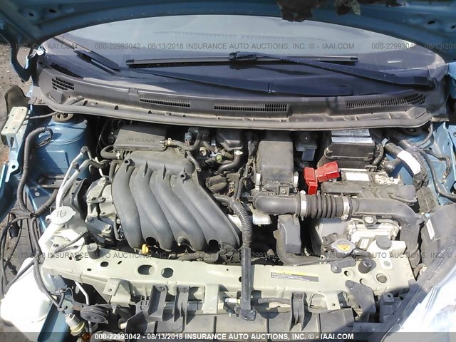 3N1CE2CP7EL383354 - 2014 NISSAN VERSA NOTE S/S PLUS/SV/SL TEAL photo 10