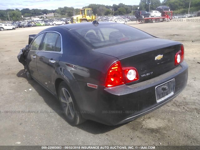 1G1ZC5E01CF342524 - 2012 CHEVROLET MALIBU 1LT შავი ფოტო 3