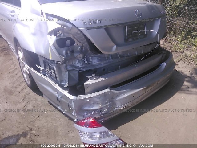 WDDNG86XX8A178420 - 2008 MERCEDES-BENZ S 550 4MATIC SILVER photo 6