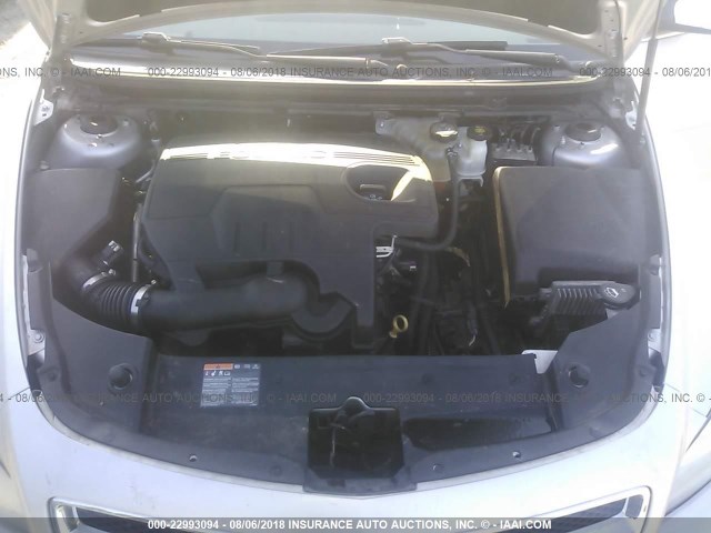 1G1ZC5EUXCF295366 - 2012 CHEVROLET MALIBU 1LT ვერცხლისფერი ფოტო 10