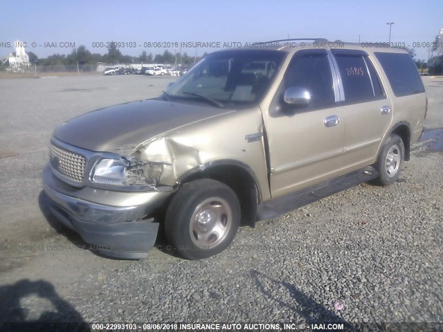 1FMEU15L0YLC05133 - 2000 FORD EXPEDITION XLT GOLD photo 2