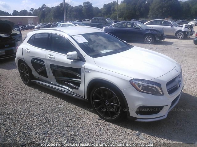 WDDTG5CB9FJ065618 - 2015 MERCEDES-BENZ GLA 45 AMG WHITE photo 1