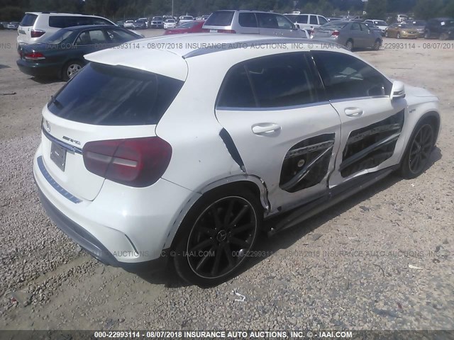 WDDTG5CB9FJ065618 - 2015 MERCEDES-BENZ GLA 45 AMG WHITE photo 4