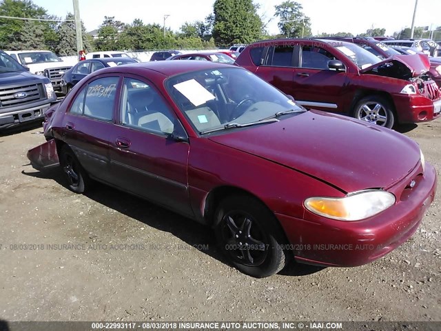 1FAFP10P0XW279617 - 1999 FORD ESCORT LX RED photo 1