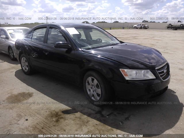 5NPET46C59H526419 - 2009 HYUNDAI SONATA GLS BLACK photo 1