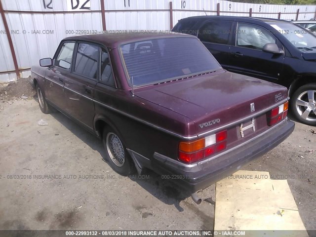 YV1AS8807P1487570 - 1993 VOLVO 240 MAROON photo 3