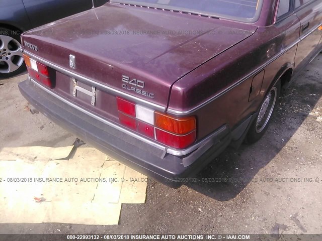 YV1AS8807P1487570 - 1993 VOLVO 240 MAROON photo 6