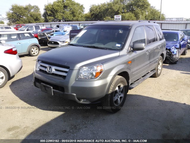 5FNYF18647B004905 - 2007 HONDA PILOT GRAY photo 2