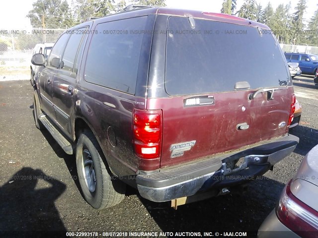 1FMRU18W2WLB48924 - 1998 FORD EXPEDITION MAROON photo 3