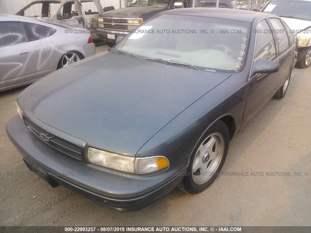 1G1BL52P4TR146921 - 1996 CHEVROLET CAPRICE / IMPALA CLASSIC/SS GREEN photo 2