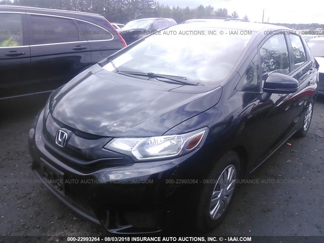 3HGGK5H55FM764438 - 2015 HONDA FIT LX BLACK photo 2